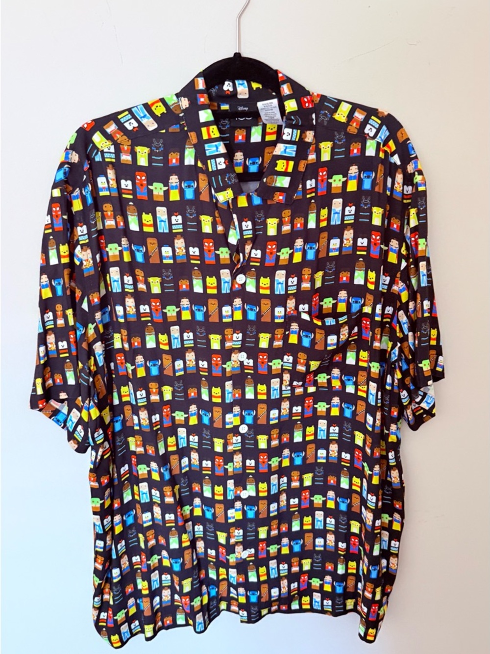 Disney 100th Anniversary Short-Sleeve Print Button-Down Shirt - Multicolor